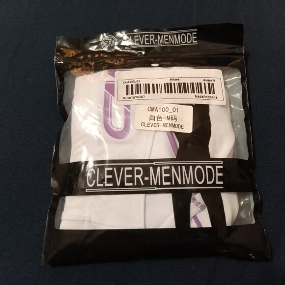 NWT CLEVER-MENMODE WHITE SWIM BRIEF, ASIAN SIZE "M" (30"-31") - Picture 5 of 6